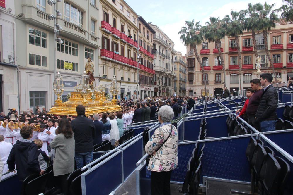 Las imágenes del Resucitado, la procesión del Domingo de Resurrección que pone punto final a la Semana Santa de Málaga