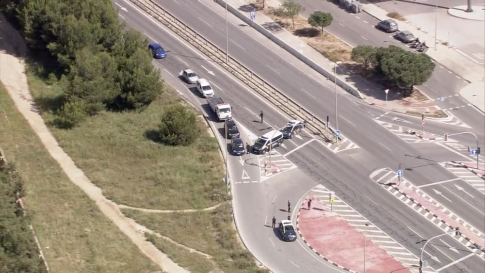 Fotos desde el helicóptero de la Policía Nacional