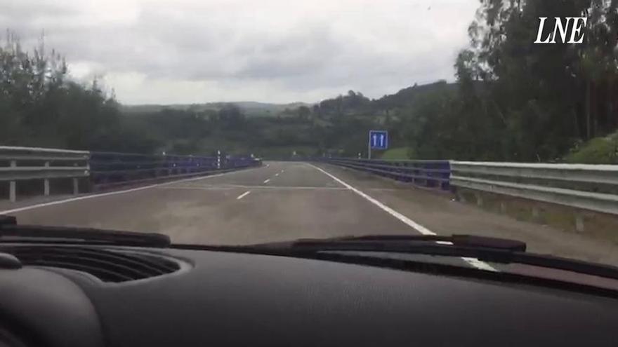 Un kilómetro que en realidad son cuatro en una autovía asturiana