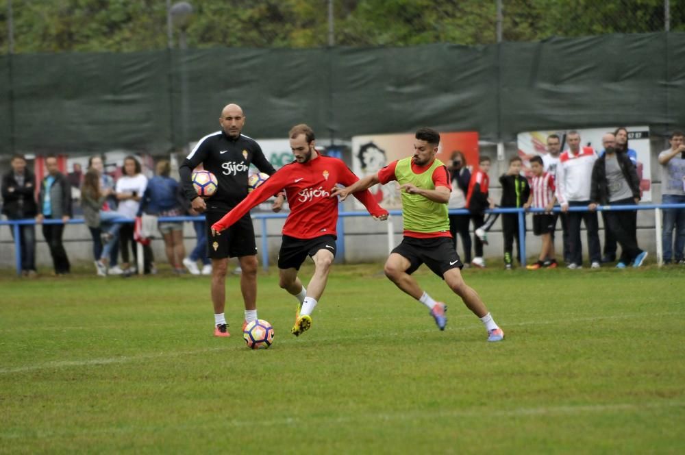 Entrenamiento del Sporting en Blimea