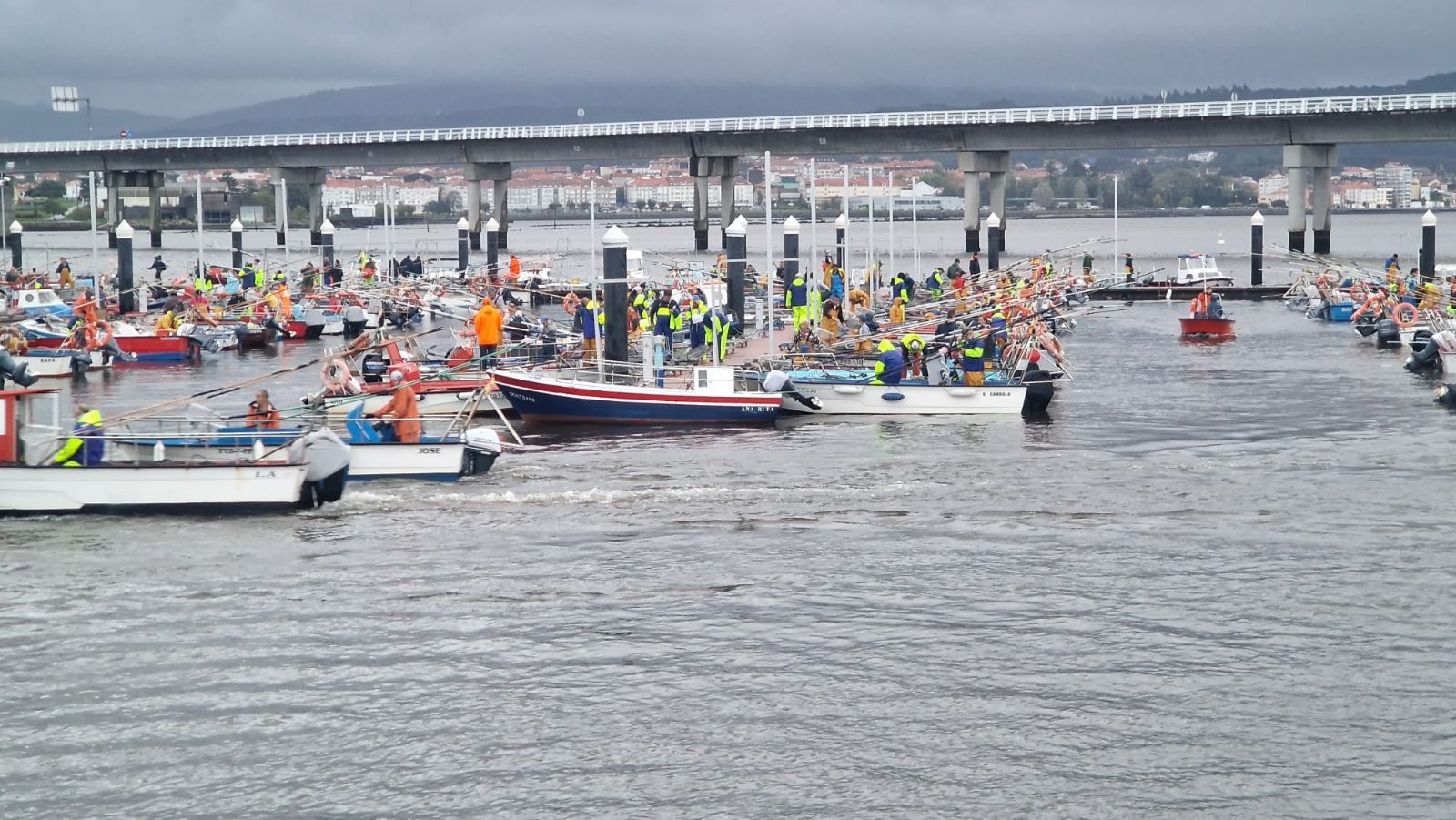 Así es el día a día en el puerto y la lonja de O Testal (Noia), donde cada vez se dan cita más mariscadores arousanos.