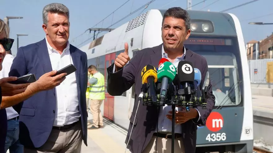Mazón pone fecha a la reapertura del metro a l'Horta Sud y La Ribera