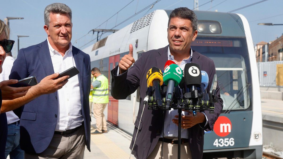 Mazón pone fecha a la reapertura del metro a l'Horta Sud