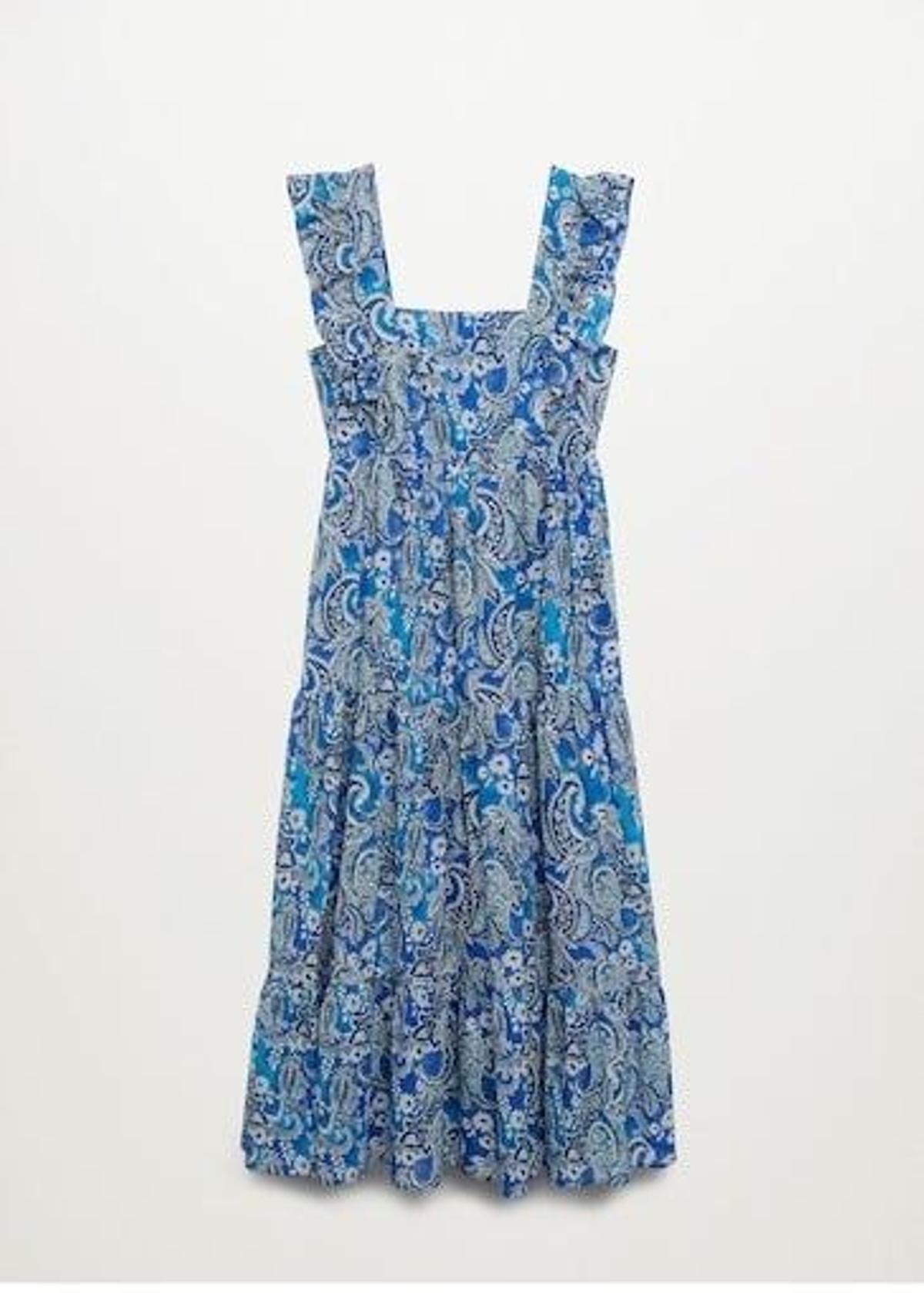 Vestido paisley volantes, de Mango (39,99 euros)