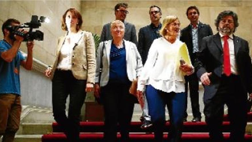 Els dirigents sobiranistes d&#039;Unió es van reunir ahir al Parlament de Catalunya