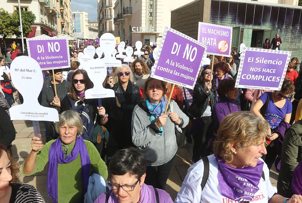 Manifestación contra la violencia de género en Málaga