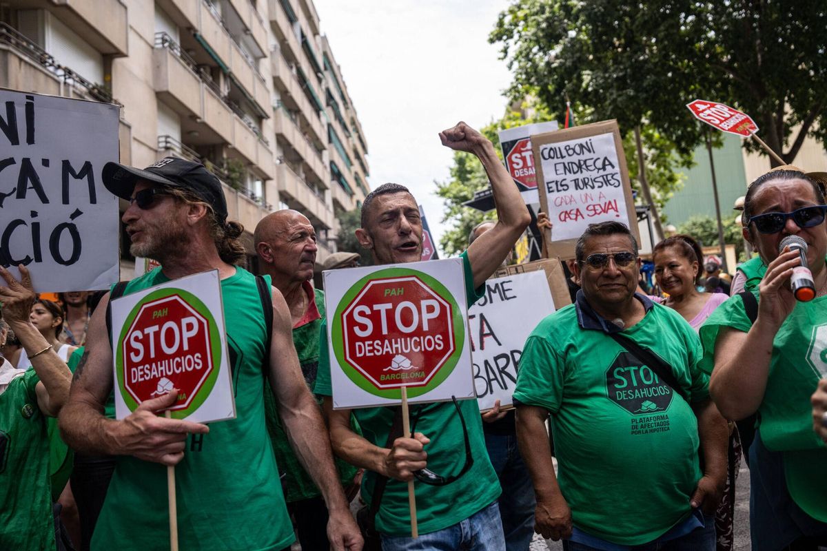 Manifestación en Barcelona por el decrecimiento turístico