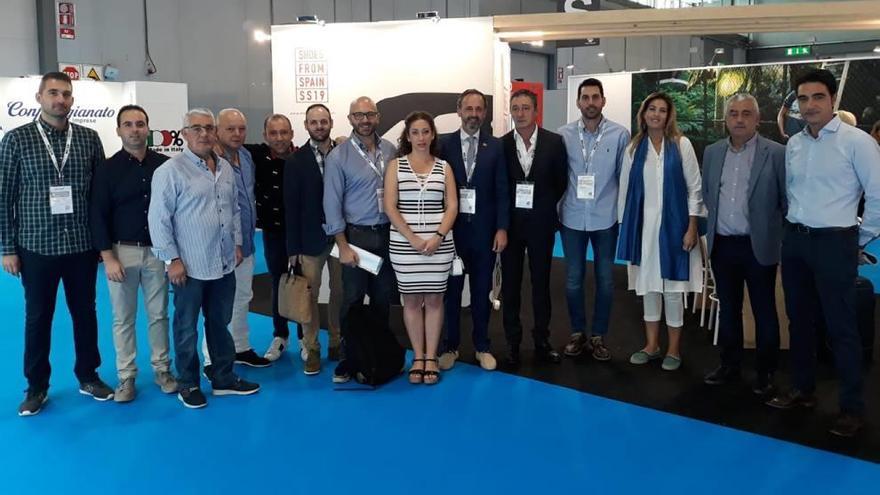 La delegación murciana en una imagen de su visita a la Feria de Milán.