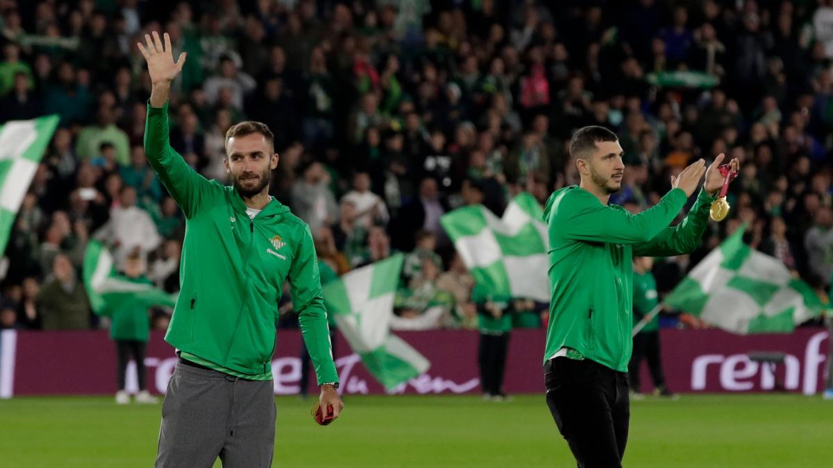 Germán Pezzella y Guido Rodriguez en el Benito Villamarín