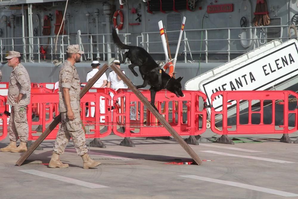 Puertas abiertas del buque Infanta Elena y exposiciones por el Día de las FF AA en Cartagena