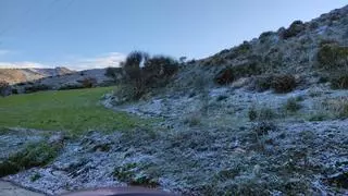 Tarde de granizo y nieve en Málaga