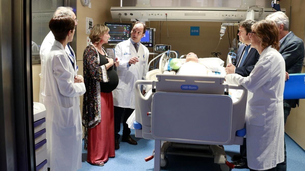 La consellera de Salud, Alba Verges, en su visita este miércoles en el Hospital Vall d'Hebron