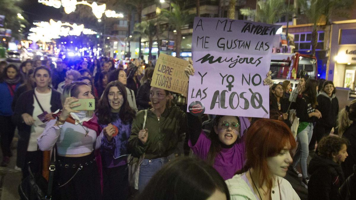 Manifestación contra la violencia machista en Alicante en una foto de archivo.