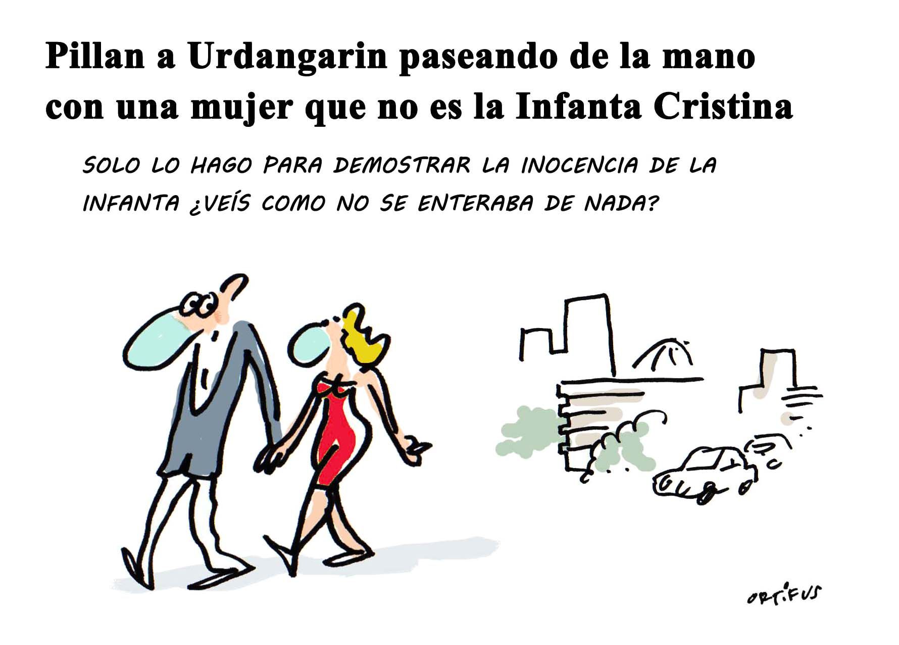 Pillan a Urdangarin paseando de la mano con una mujer que no es la Infanta Cristina