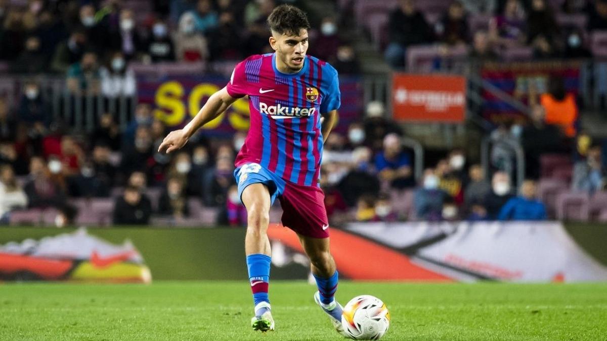 Abde, en su debut en el Camp Nou contra el Alavés la pasada temporada. 