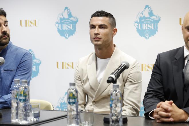 Cristiano Ronaldo en la presentación de su proyecto en Madrid