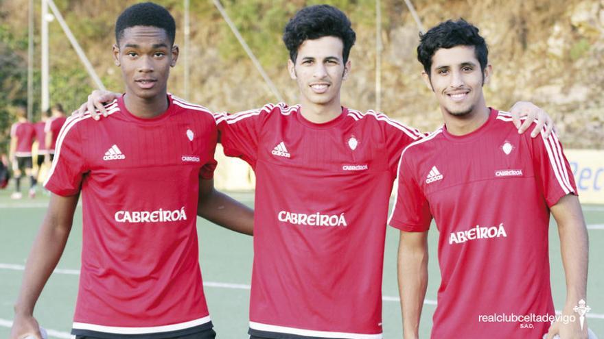 Khalid Muneer, Nasser Al Ahrak y Khalid Mubarak. // R.C. Celta