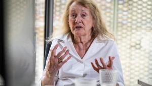 La escritora y premio Nobel Annie Ernaux, en su última visita a Barcelona.