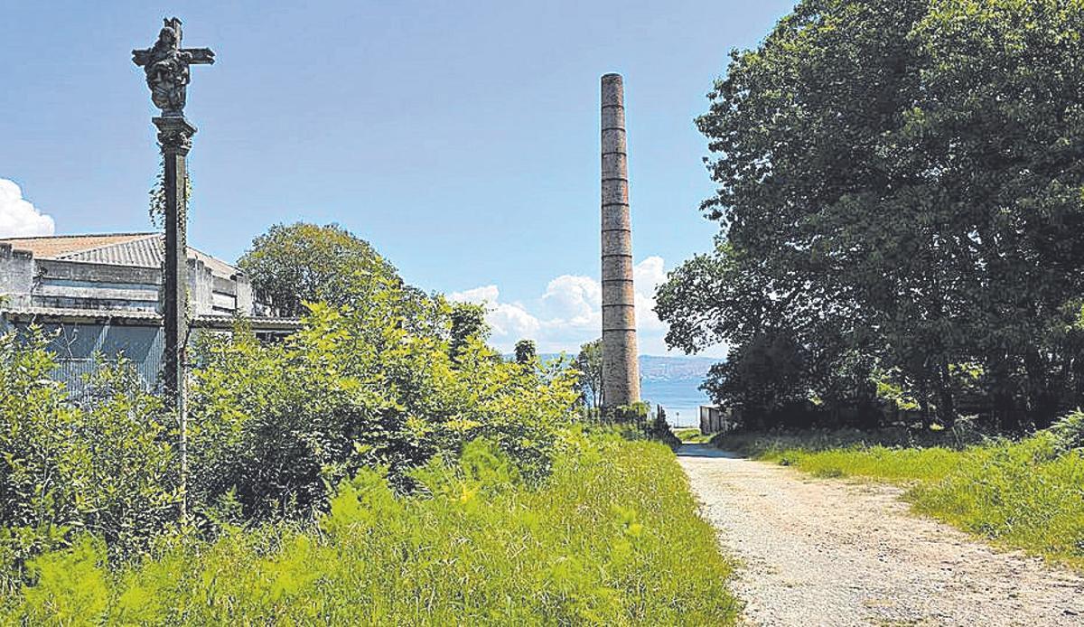 Estado actual de la zona de la chimenea en la zona.