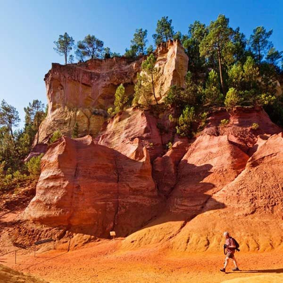 Cantera en las inmediaciones de la pequeña villa de Roussillon, en la Provenza francesa.