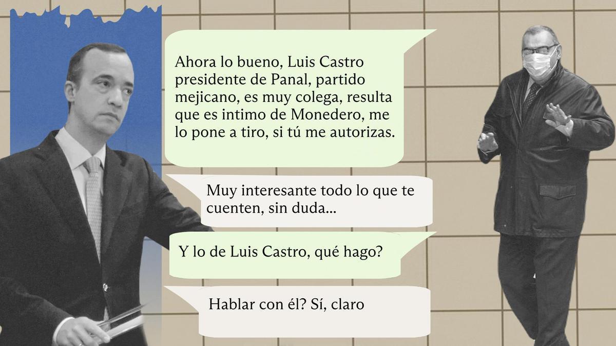 Los mensajes interceptados entre Francisco Martínez y Enrique García Castaño.