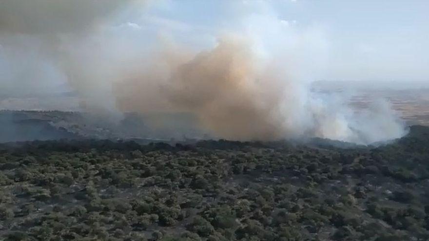 Incendio de Ateca, a la altura de Embid de Ariza.