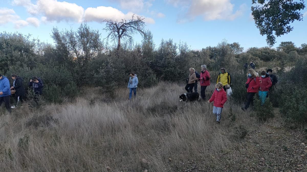 Salida al campo de los participantes en las jornadas.