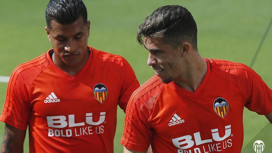 Primer entrenamiento de Gabriel con el Valencia CF