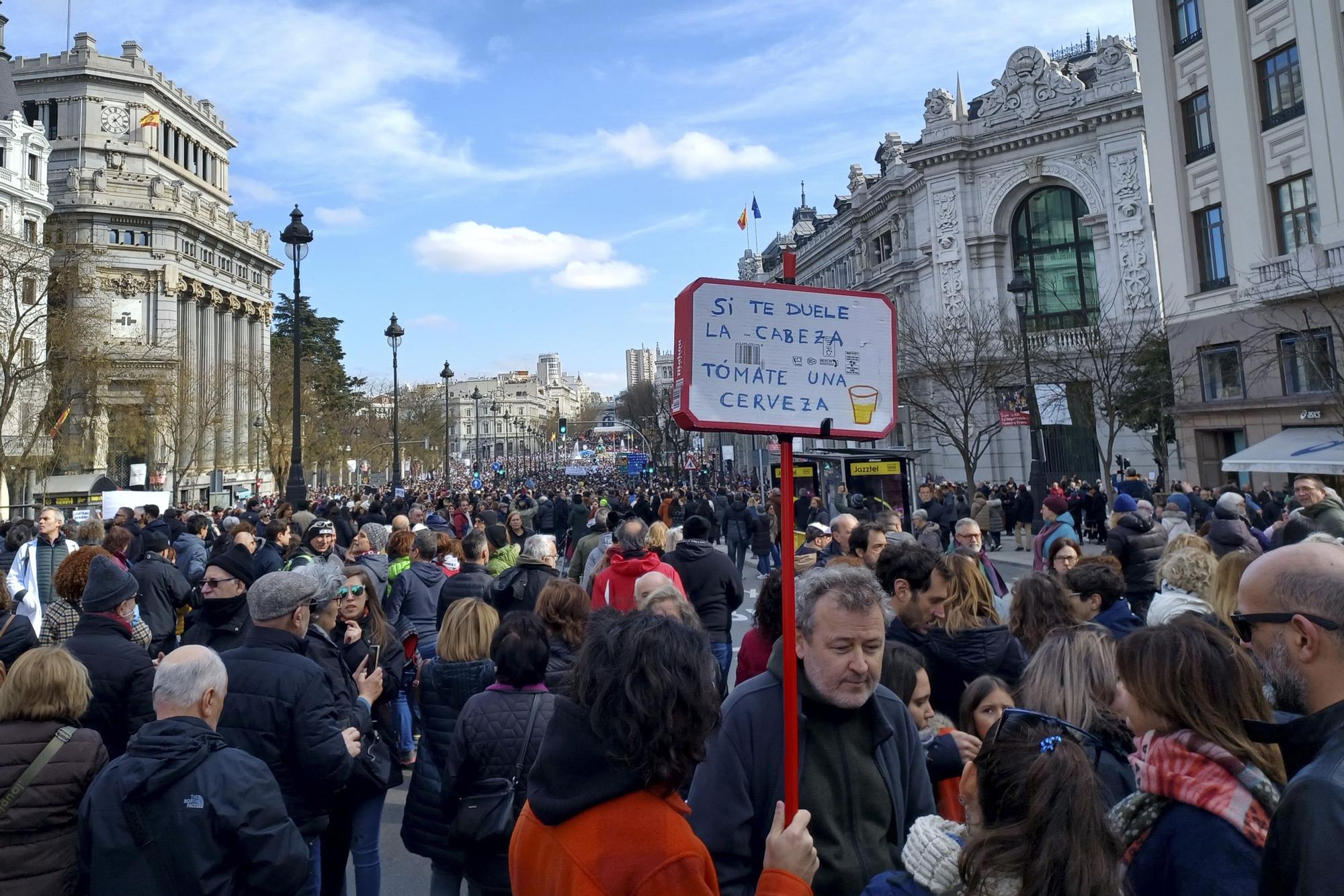 Manifestación en defensa de la sanidad pública