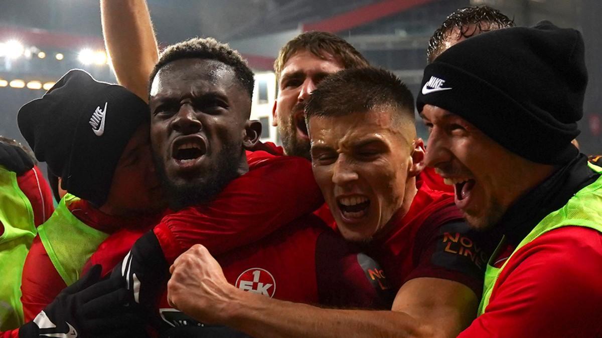 El Kaiserslautern celebra su gol ante el Nuremberg en la DFB Pokal
