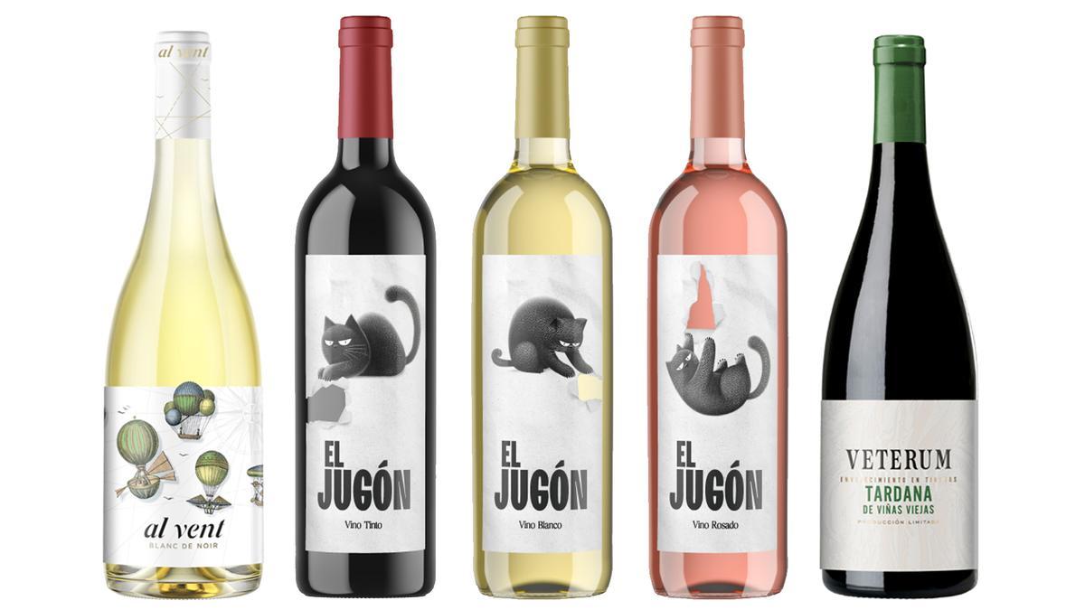 Imagen de los nuevos vinos que ha presentado Coviñas en la Mostra de Proava.