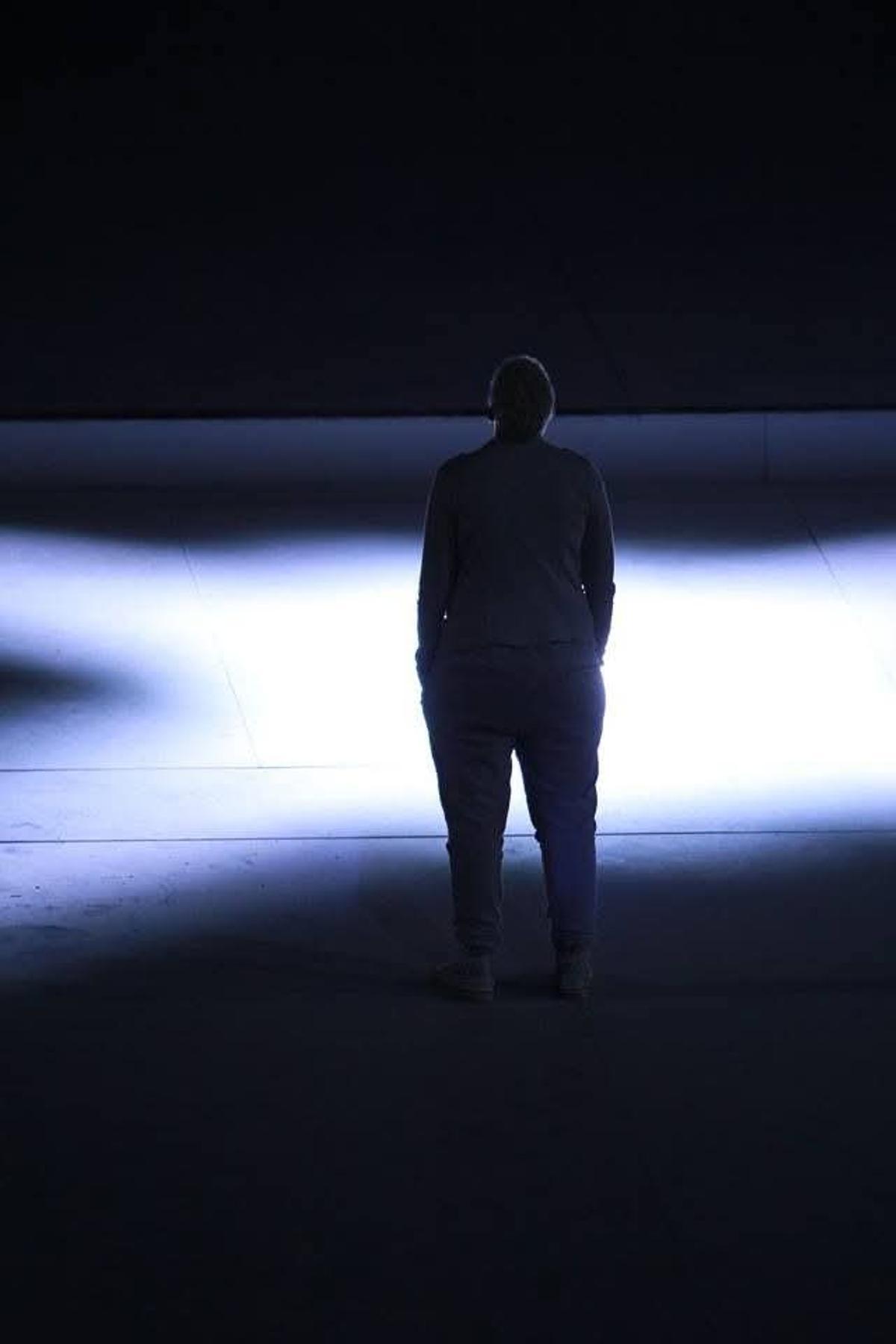 Noelia Rendón durante el último ensayo de la primera gala de elección de la Bellea del Foc que preparó como delegada artística