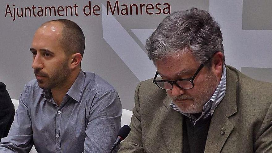 Marc Aloy (ERC) i Felip González (PSC) en una imatge d&#039;arxiu