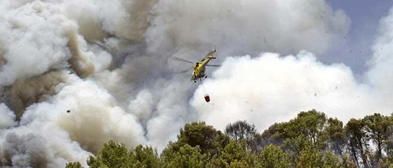 El voraz incendio forestal de la Serra de Tramuntana de finales de julio de 2013 se saldó con casi 2.400 hectáreas quemadas.