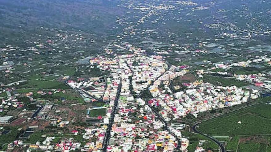 Vista aérea del Valle de Los Llanos de Aridane.