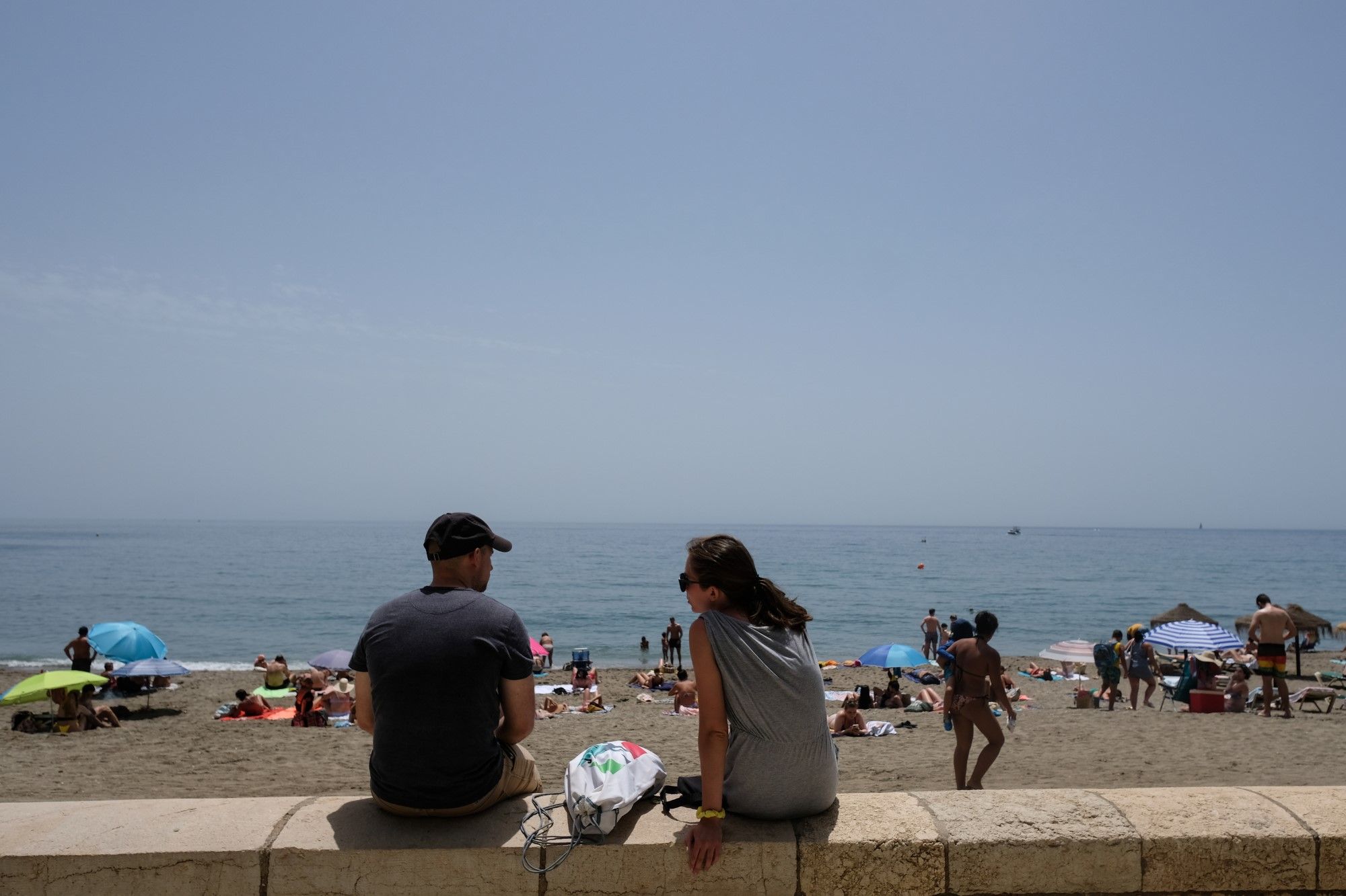 Las playas de Málaga, llenas en el primer domingo de julio