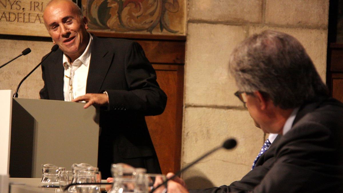 Toni Batllori, en una imatge del 4 de juny del 2015, quan va rebre el Premi Nacional de Comunicació