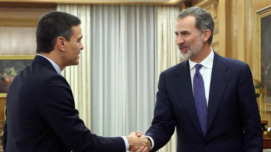 El Rey Felipe VI y Pedro Sánchez en un encuentro.