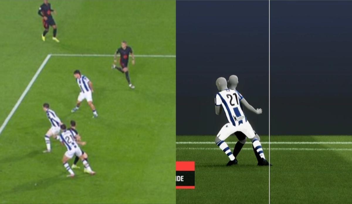 Pitaron un fuera de juego dudoso a Lewandowski la temporada pasada, en el partido en el campo de la Real Sociedad.