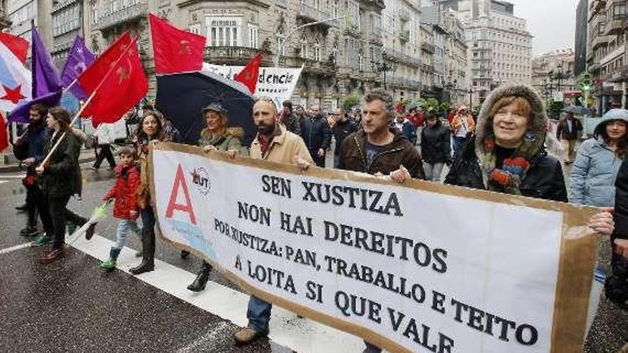 La marcha de CUT y CGT, la más temprana. // M.G.B.