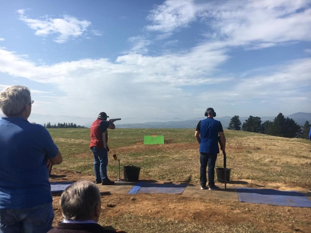 Un momento de la competición de tiro al plato desarrollada en 2019 en la finca de Villaluz.