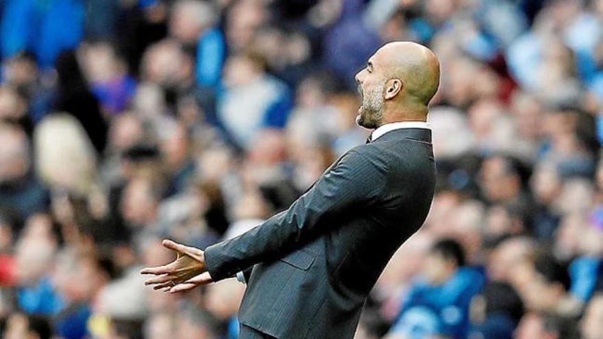 Pep Guardiola, desesperat per les oportunitats perdudes del seu equip