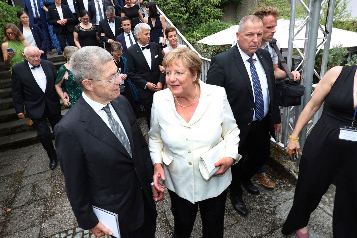 Angela Merkel y su marido Joachim Sauer en Bayreuth.