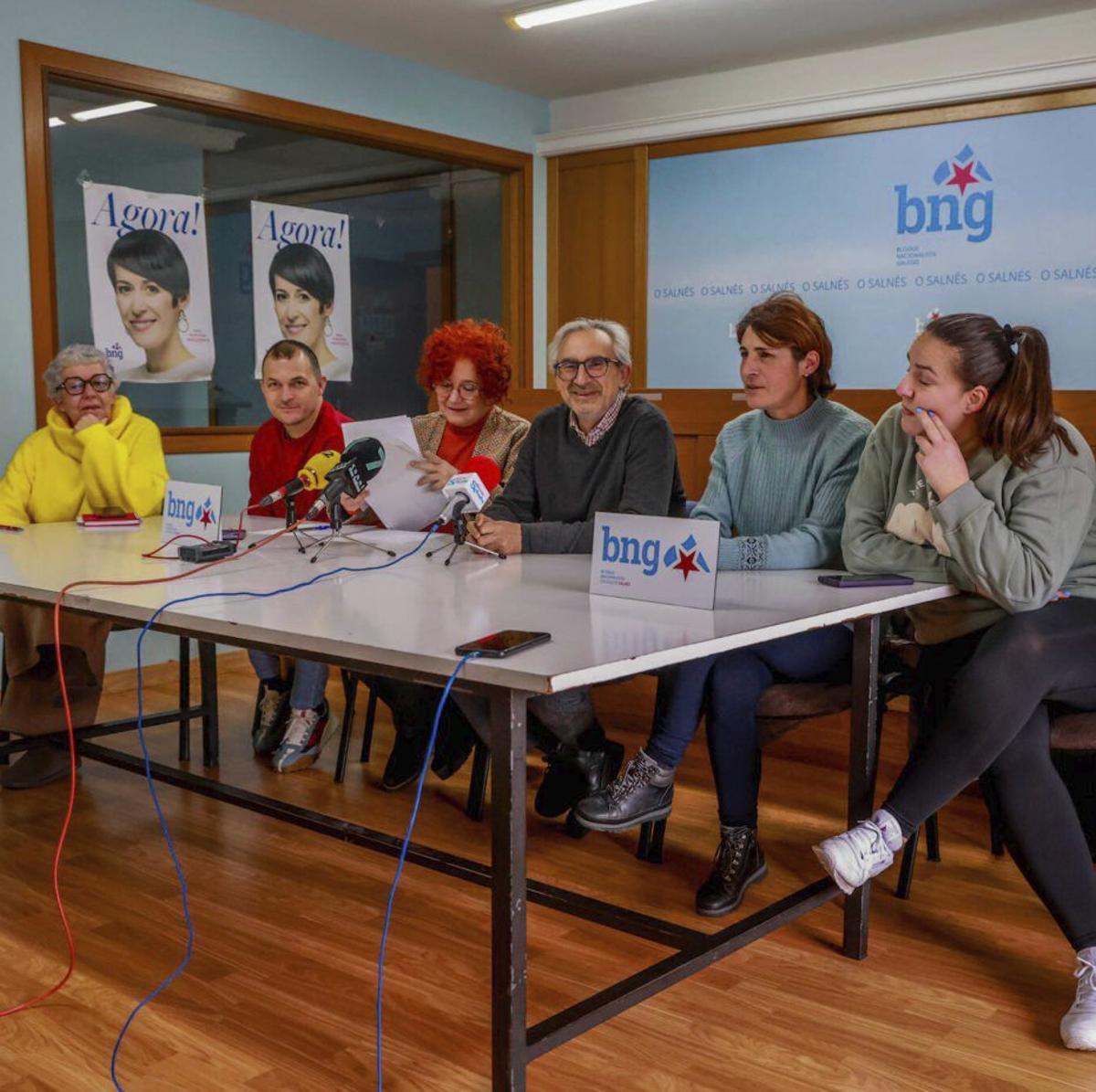 Rueda de prensa del BNG y la ANPA de Rubiáns. | IÑAKI ABELLA