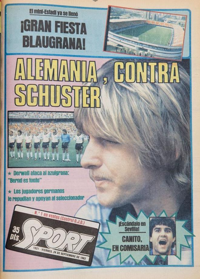 1982 - En Alemania, surgen comentarios en contra del culé Bernd Schuster