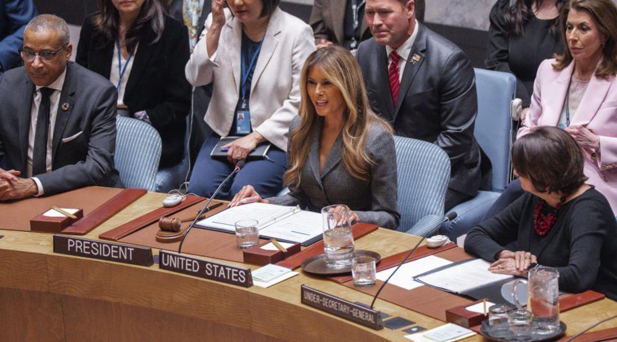 Melania Trump presideix una sessió del Consell de Seguretat de l’ONU