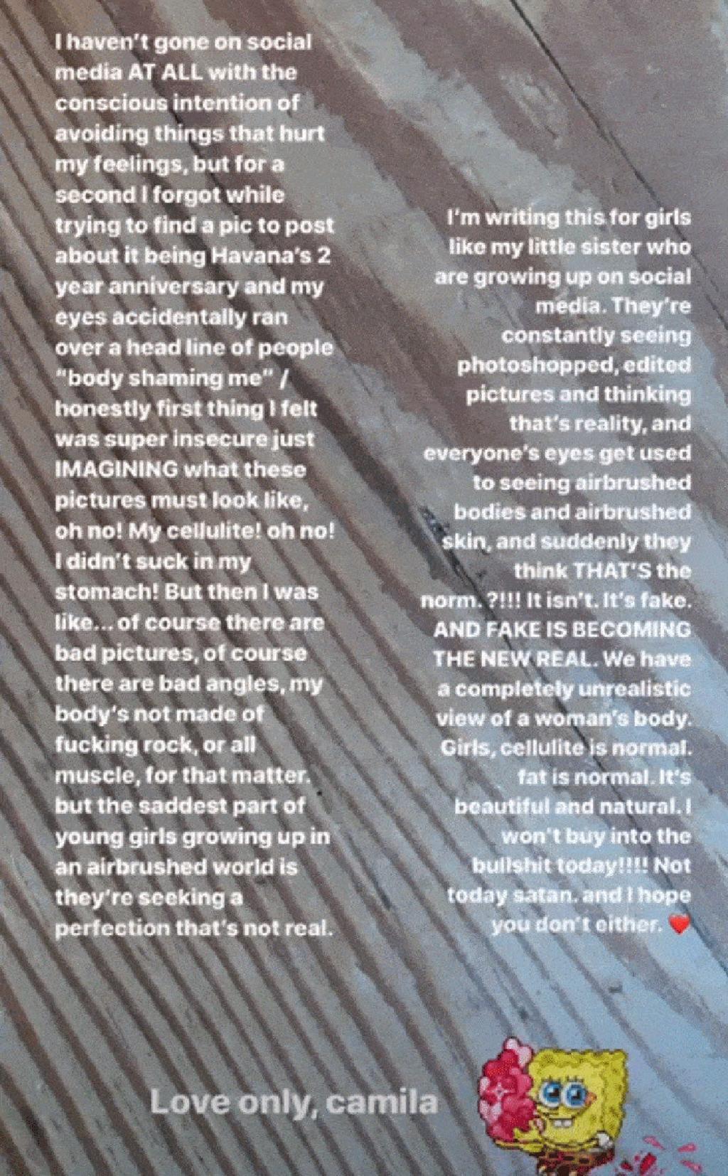 Texto de Camila Cabello