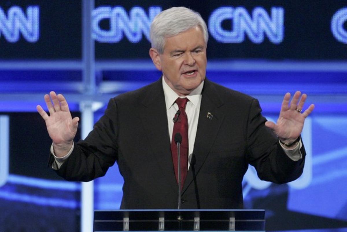 El candidato republicano Newt Gingrich, durante una intervención en la CNN. El candidato republicano Newt Gingrich, durante una intervención en la CNN.