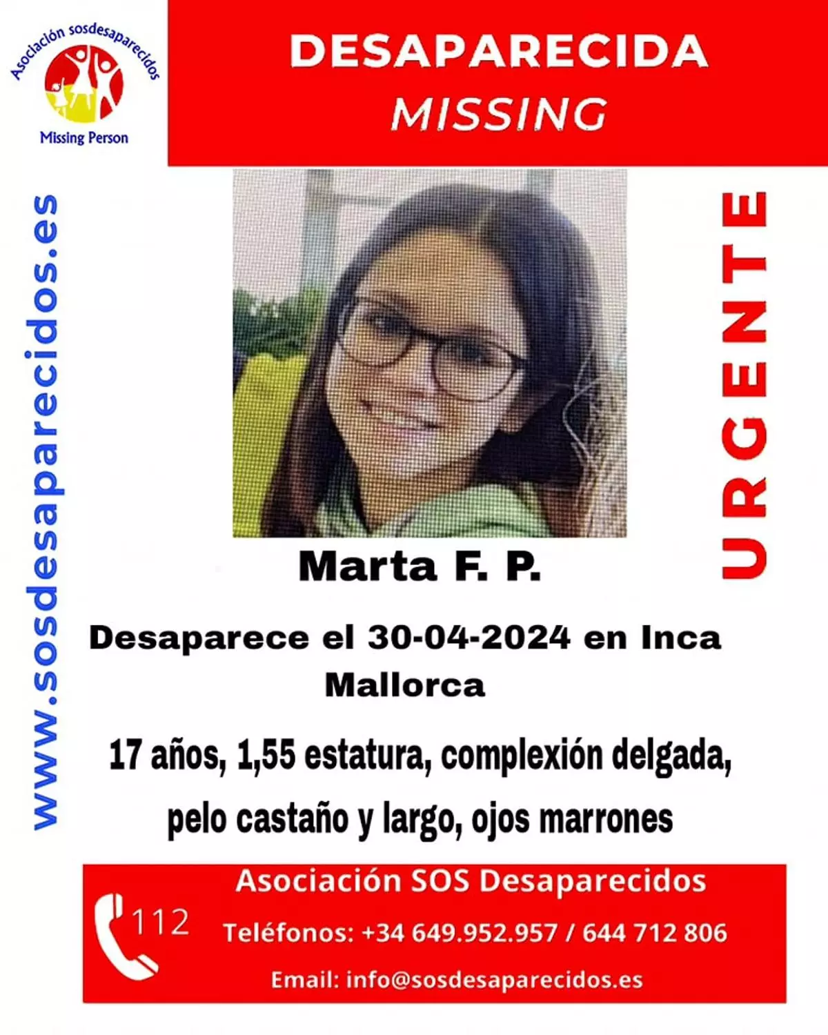 Buscan a una menor de 17 años desaparecida en Inca