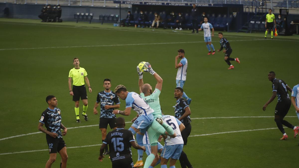 Partido de la Liga Smartbank entre el Málaga CF y el Almería